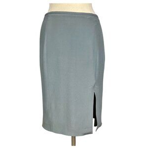 Armani Collezioni Womens Gray Pencil Skirt Knee Length Silk Blend size 12